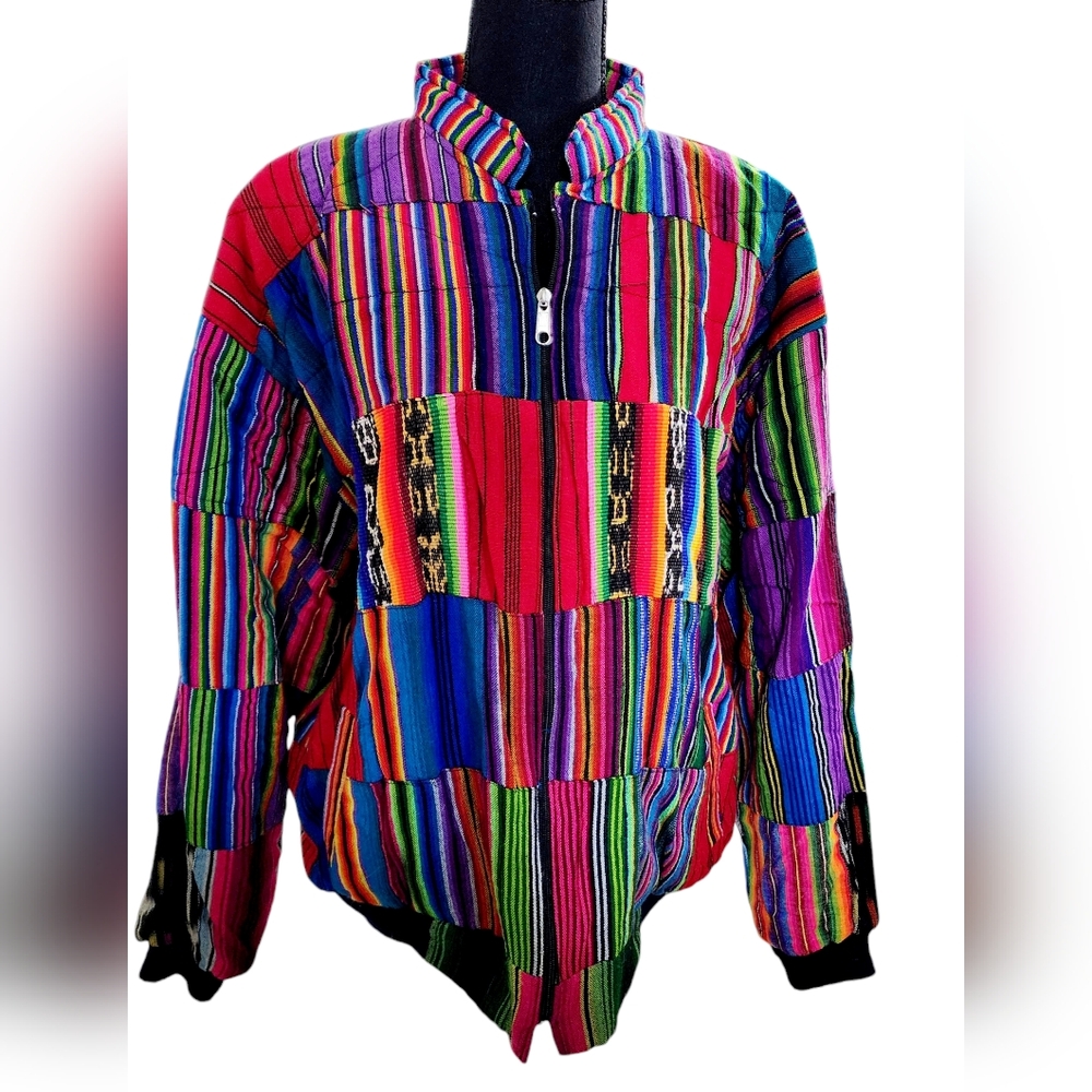 Vintage Guatemalan jacket boho, hippy, serape, western